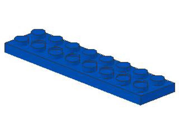 Lego Technic Plate 2 x 8 (3738) blue