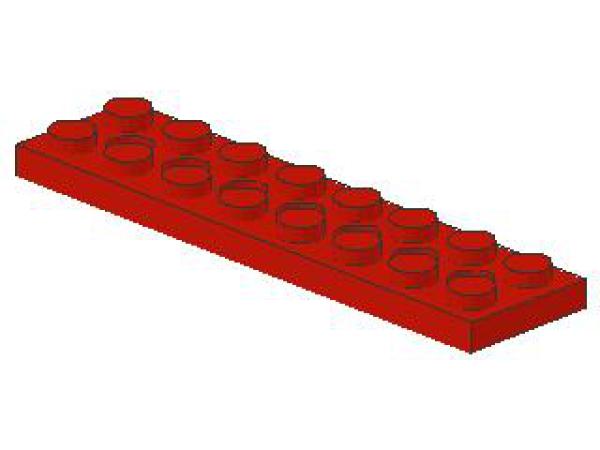 Lego Technic Plate 2 x 8 (3738) red