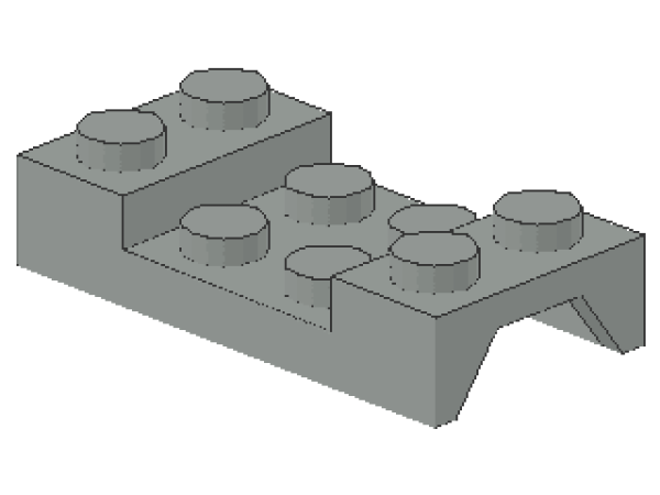 Lego Mudguard 2 x 4 (3788) light gray