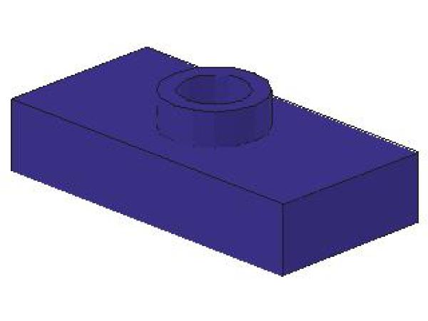 Lego Platte, modifiziert 1 x 2 (3794a) dunkel purpur