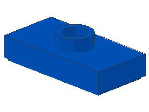 Lego Platte, modifiziert 1 x 2 (3794b) blau