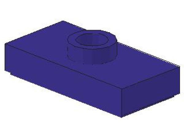 Lego Platte, modifiziert 1 x 2 (3794b) dunkel purpur