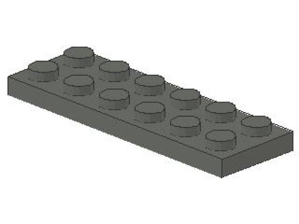 Lego Platte 2 x 6 (3795) dunkel bläulich grau