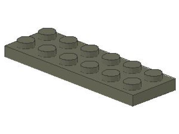 Lego Plate 2 x 6 (3795) dark gray