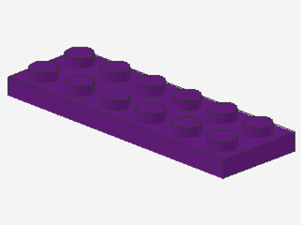 Lego Platte 2 x 6 (3795) dunkel purpur