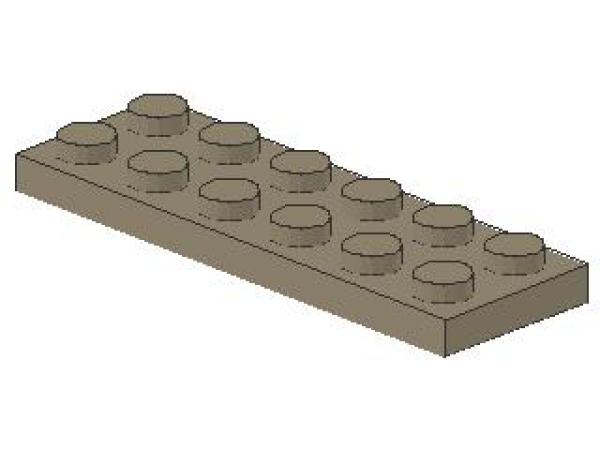 Lego Platte 2 x 6 (3795) dunkel tan