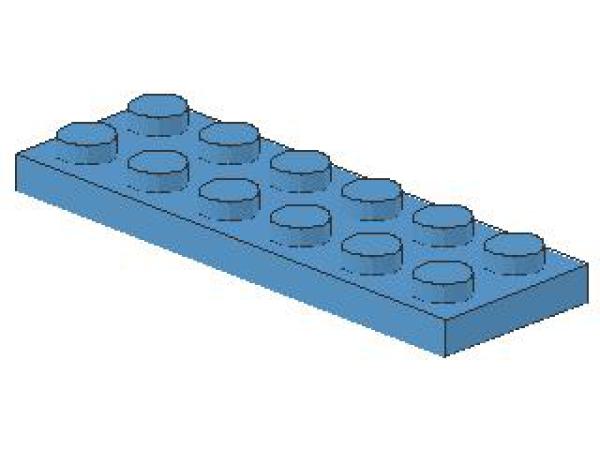 Lego Platte 2 x 6 (3795) mittel blau