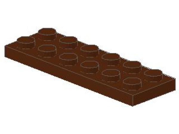 Lego Platte 2 x 6 (3795) rötlich braun