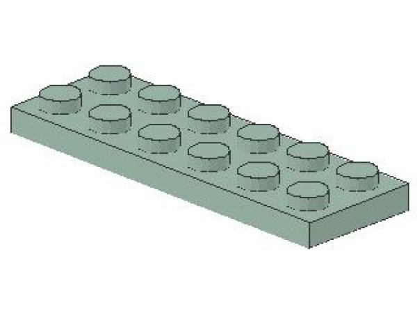 Lego Platte 2 x 6 (3795) sand grün
