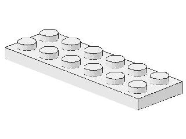 Lego Plate 2 x 6 (3795) white