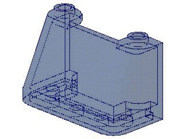 Lego Windschutzscheibe 2 x 4 x 2 (3823) transparent dunkel blau