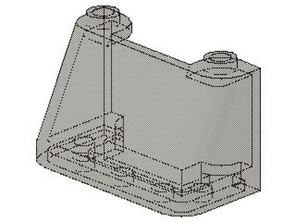 Lego Windschutzscheibe 2 x 4 x 2 (3823) transparent schwarz