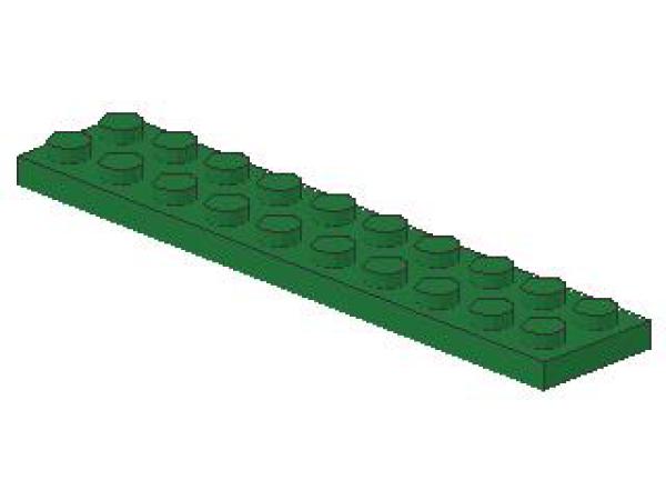 Lego Platte 2 x 10 (3832) grün