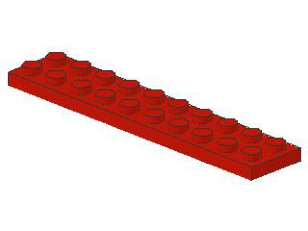 Lego Platte 2 x 10 (3832) rot