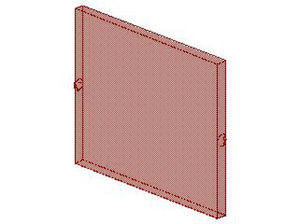 Lego Glas für Fenster 1 x 4 x 3 (3855) transparent rot