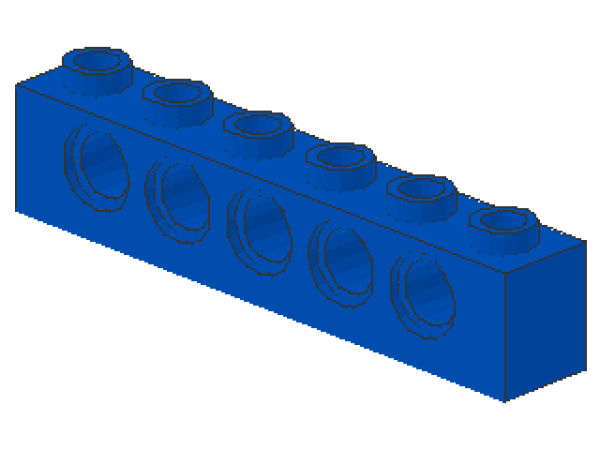 Lego Technic Stein 1 x 6 (3894) blau