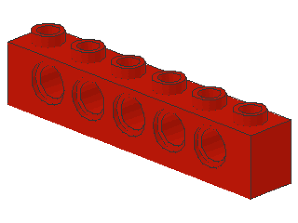 Lego Technic Brick 1 x 6 (3894) red