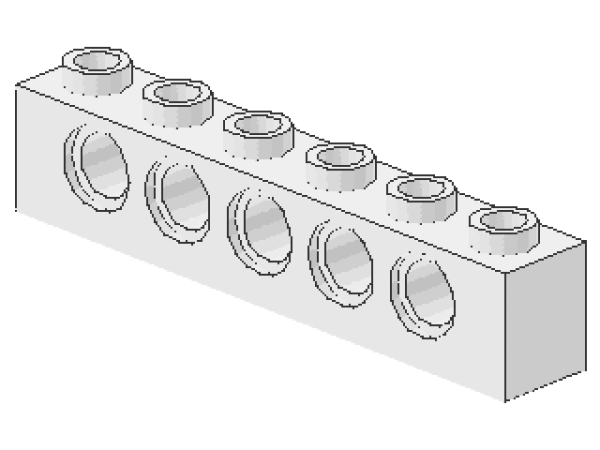 Lego Technic Brick 1 x 6 (3894) white