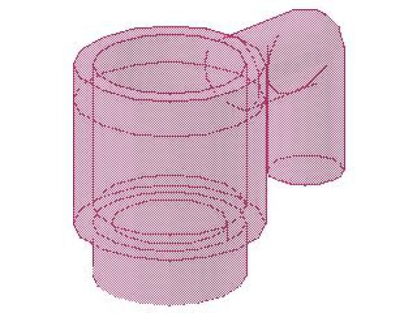 Lego Minifigur Tasse (3899) transparent dunkel pink