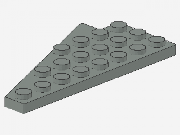 Lego Wedge Plate 8 x 4 (3934) light gray