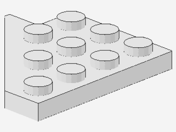 Lego Keilplatte 4 x 4 (3935) weiß