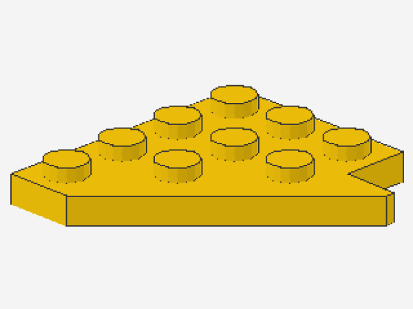 Lego Keilplatte 4 x 4 (3936) gelb