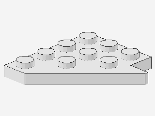 Lego Wedge Plate 4 x 4 (3936) white