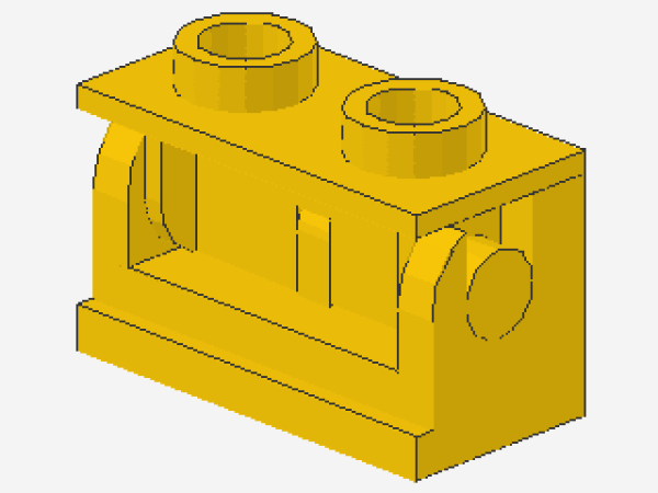 Lego Scharnier Stein 1 x 2 (3937c01) gelb