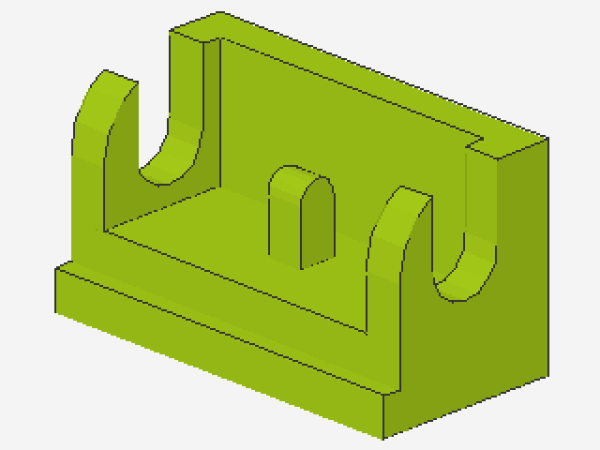 Lego Hinge Brick 1 x 2 (3937) lime