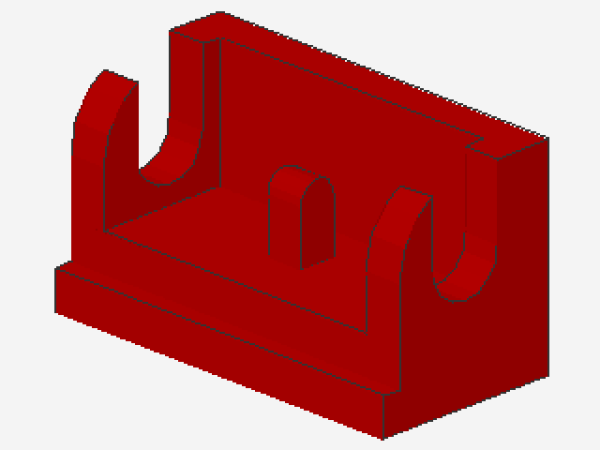 Lego Hinge Brick 1 x 2 (3937) red