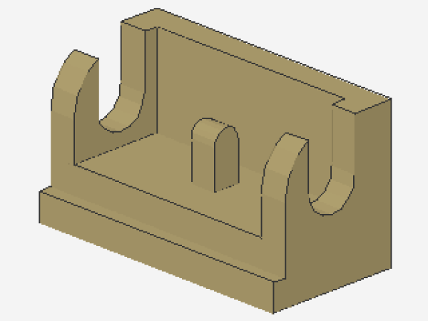 Lego Hinge Brick 1 x 2 (3937) tan