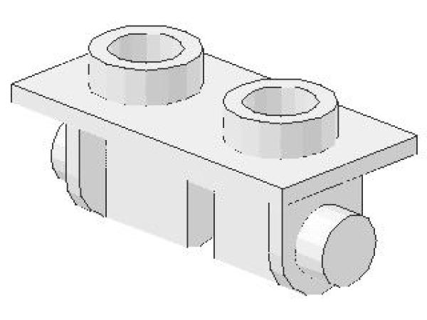 Lego Scharnier Stein 1 x 2 (3938) weiß