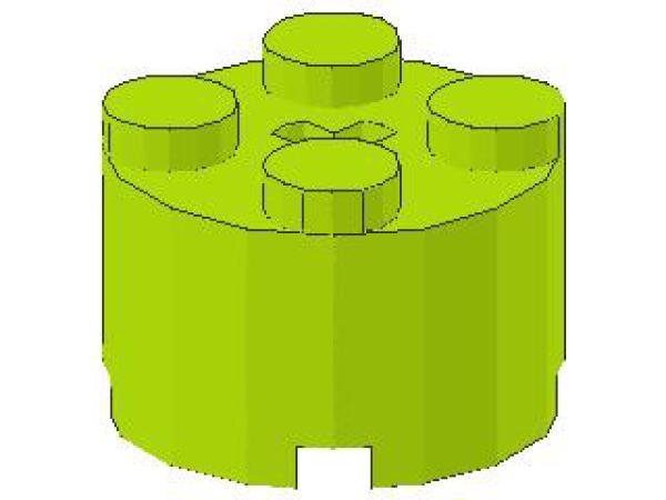 Lego Stein, rund 2 x 2 x 1 (3941) limone