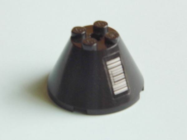 Lego Cone 4 x 4 x 2, decorated (3943bpb04)