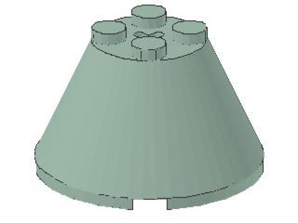 Lego Cone 4 x 4 x 2 (3943b) sand green