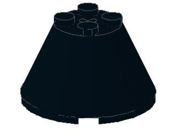 Lego Cone 4 x 4 x 2 (3943b) black