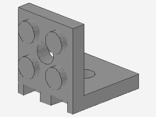 Lego Bracket 2 x 2 - 2 x 2 (3956) light bluish gray