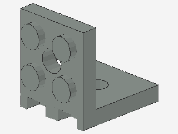 Lego Bracket 2 x 2 - 2 x 2 (3956) light gray