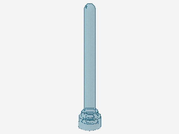 Lego Antenne 4H (3957) tranparent mittel blau