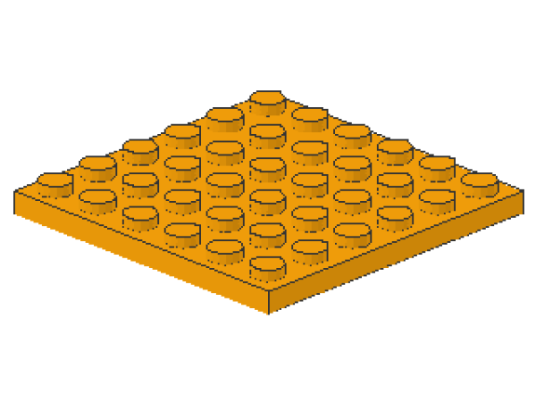 Lego Platte 6 x 6 (3958) mittel orange