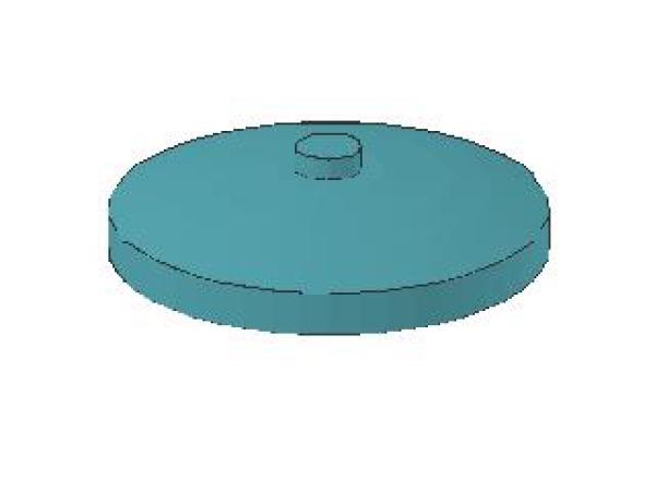 Lego Dish 4 x 4, inverse (3960) light turquoise