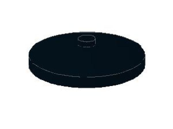 Lego Dish 4 x 4, inverse (3960) black