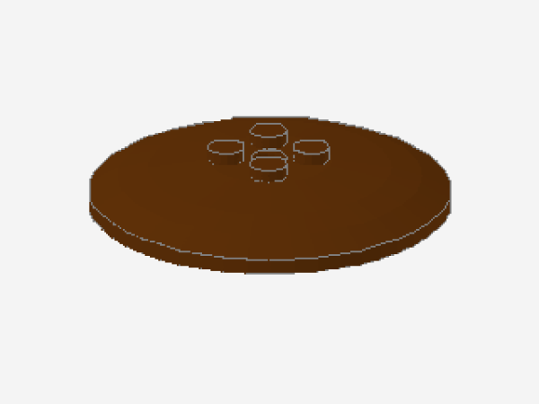 Lego Dish 8 x 8, inverse (3961) reddish brown