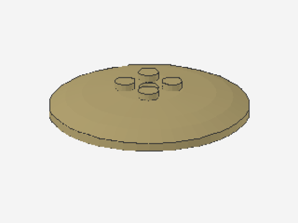 Lego Dish 8 x 8, inverse (3961) tan