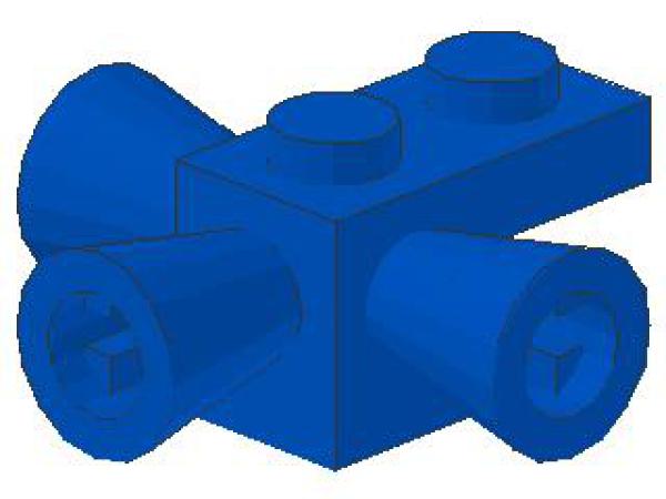 Lego Brick, modified 1 x 1 (3963) blue