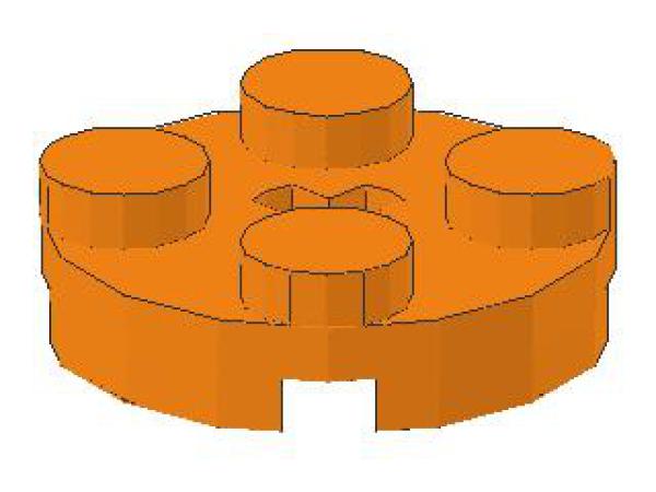 Lego Platte 2 x 2, rund (4032) mit Achsloch, orange
