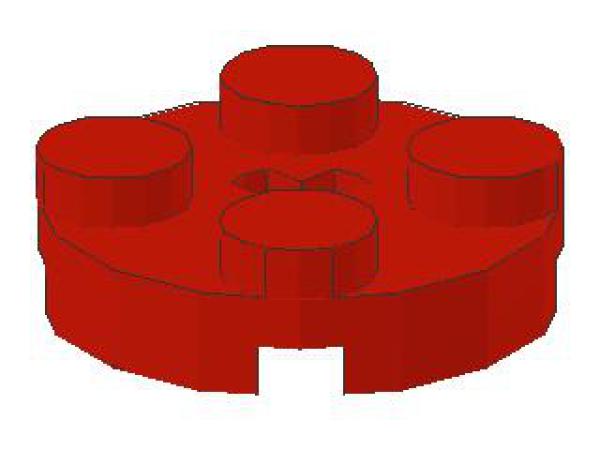 Lego Platte 2 x 2, rund (4032) mit Achsloch, rot