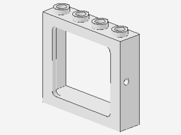 Lego Fenster 1 x 4 x 3 (4033) Zug, weiß