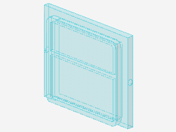 Lego Glass for Train Window (4034) transparent light blue