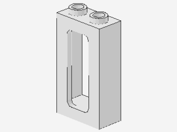 Lego Window 1 x 2 x 3 (4035) Train, white